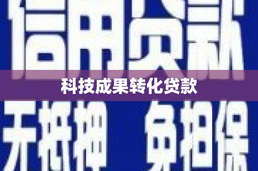 桃城科技成果转化贷款