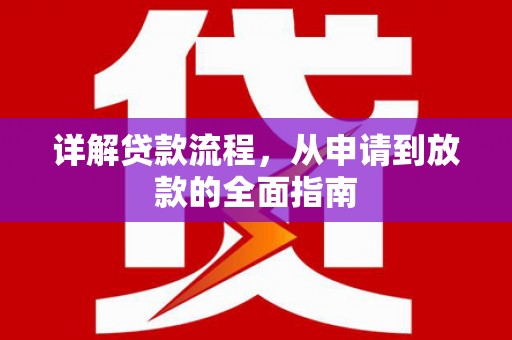 桃城详解贷款流程，从申请到放款的全面指南