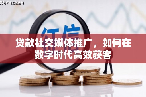 桃城贷款社交媒体推广，如何在数字时代高效获客