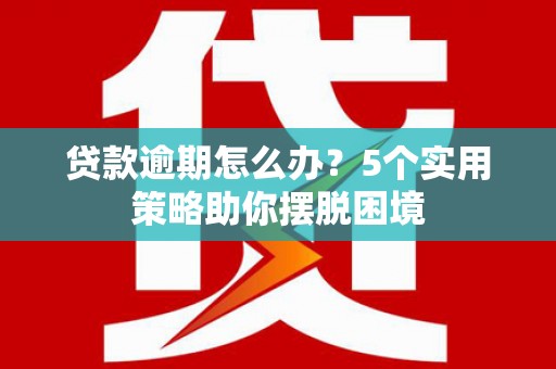 桃城贷款逾期怎么办？5个实用策略助你摆脱困境