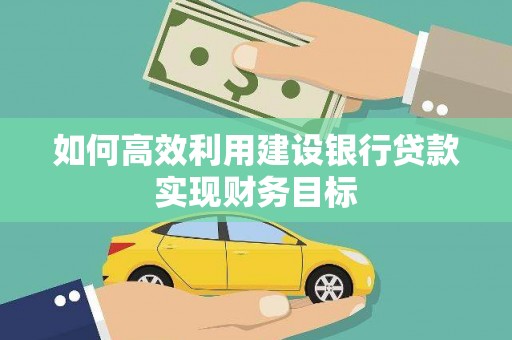 桃城如何高效利用建设银行贷款实现财务目标