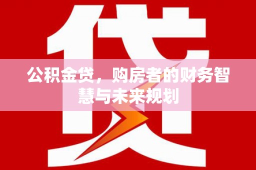 桃城公积金贷，购房者的财务智慧与未来规划