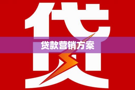 桃城贷款营销方案