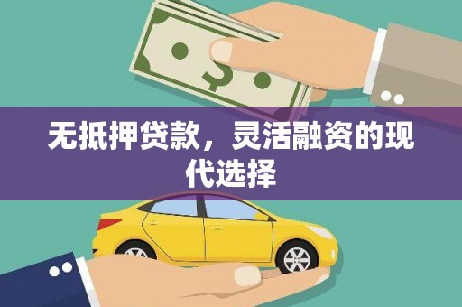 桃城无抵押贷款，灵活融资的现代选择