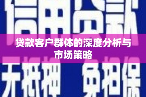 桃城贷款客户群体的深度分析与市场策略
