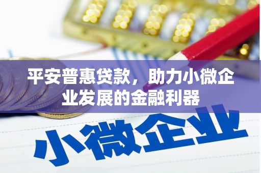 桃城平安普惠贷款，助力小微企业发展的金融利器