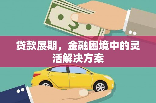 桃城贷款展期，金融困境中的灵活解决方案