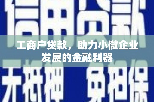 桃城工商户贷款，助力小微企业发展的金融利器