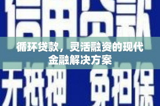 桃城循环贷款，灵活融资的现代金融解决方案