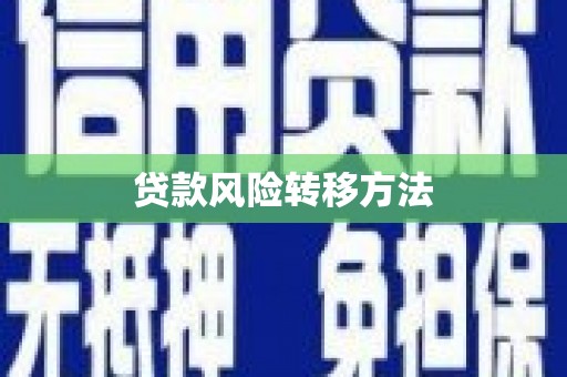 桃城贷款风险转移方法