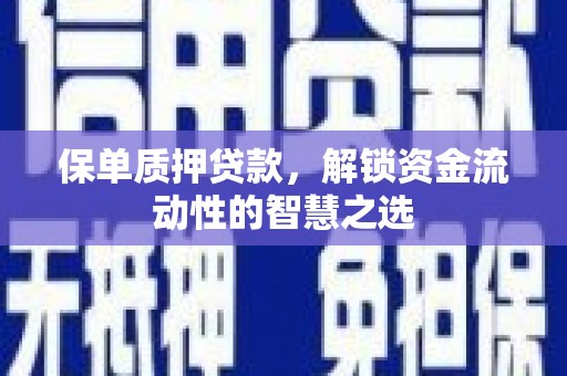 桃城保单质押贷款，解锁资金流动性的智慧之选