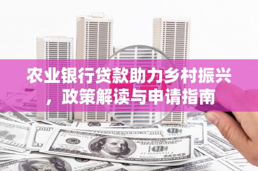 桃城农业银行贷款助力乡村振兴，政策解读与申请指南