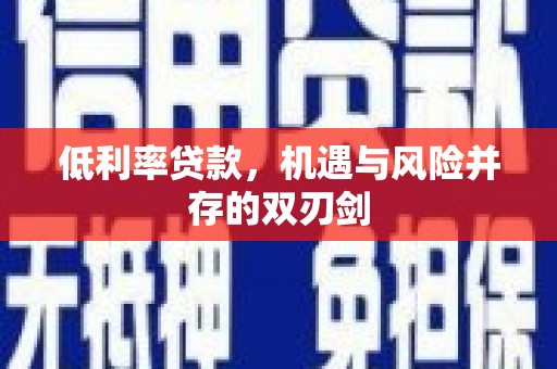 桃城低利率贷款，机遇与风险并存的双刃剑