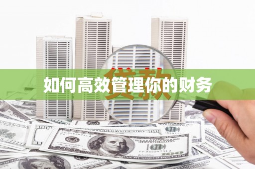 桃城如何高效管理你的财务